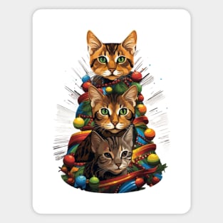 Cat Christmas Tree Magnet